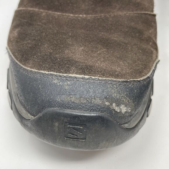 Salomon Snow Clog Shoes Mens 13 Brown Suede Slip On Loafer Y2K Vintage main image 10
